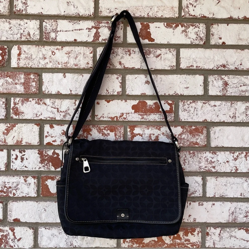 Fossil | Marlow Crossbody Black Canvas Messenger Laptop Bag Purse